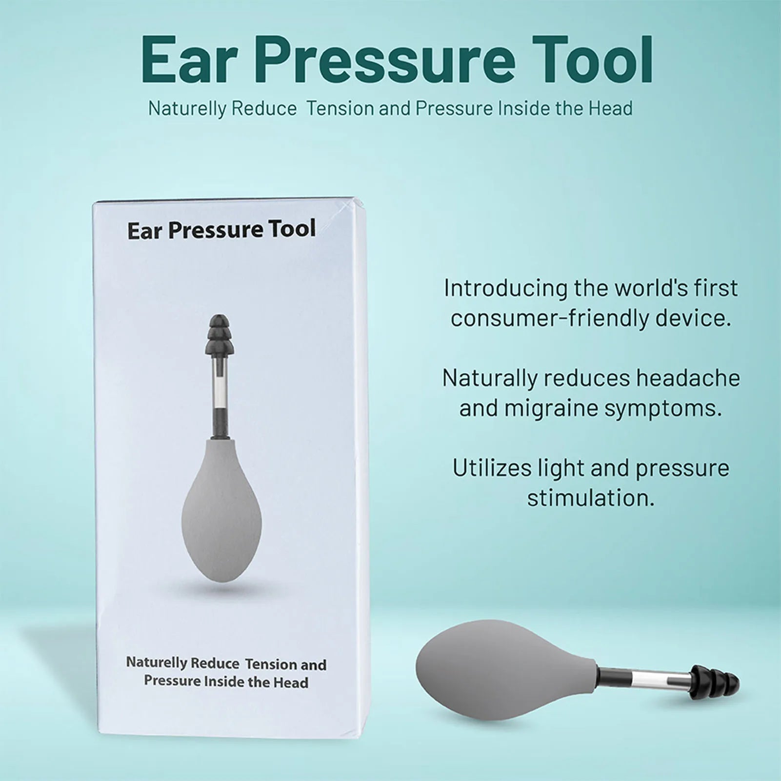 Reduce Tension Ear Pressure Tool Portable Silicone Inner Ear Pressure Relief Tool for Headache